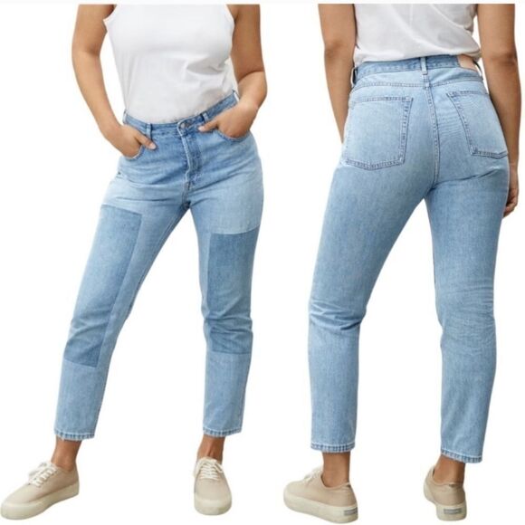 Everlane The Curvy 90s Cheeky Patchwork Straight Jean Cropped Length size 26 - Picture 1 of 13